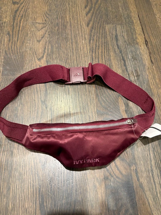 IVY PARK Accessories - IVY PARK adidas Maroon Belt Bag with Silver Zip one size fits most elastic belt